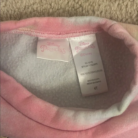 Disney Little Mermaid Kids Sweatshirt - Pink, Yellow, Green - Picture 2 of 2